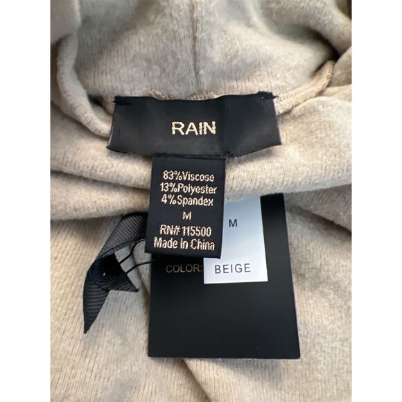 Rain Oversized Turtle Neck poncho feels like Cashmere soft beige sweater size M - Picture 6 of 6
